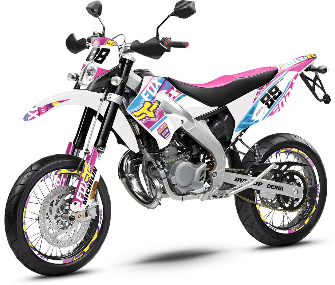 Kit déco Derbi DRD Pro 2006-2014 Pink Fox