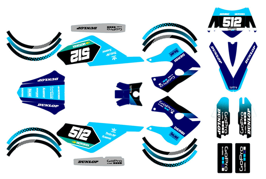 Graphic decals 50cc Derbi Senda x-race 2003-2009 Hero – armysctv