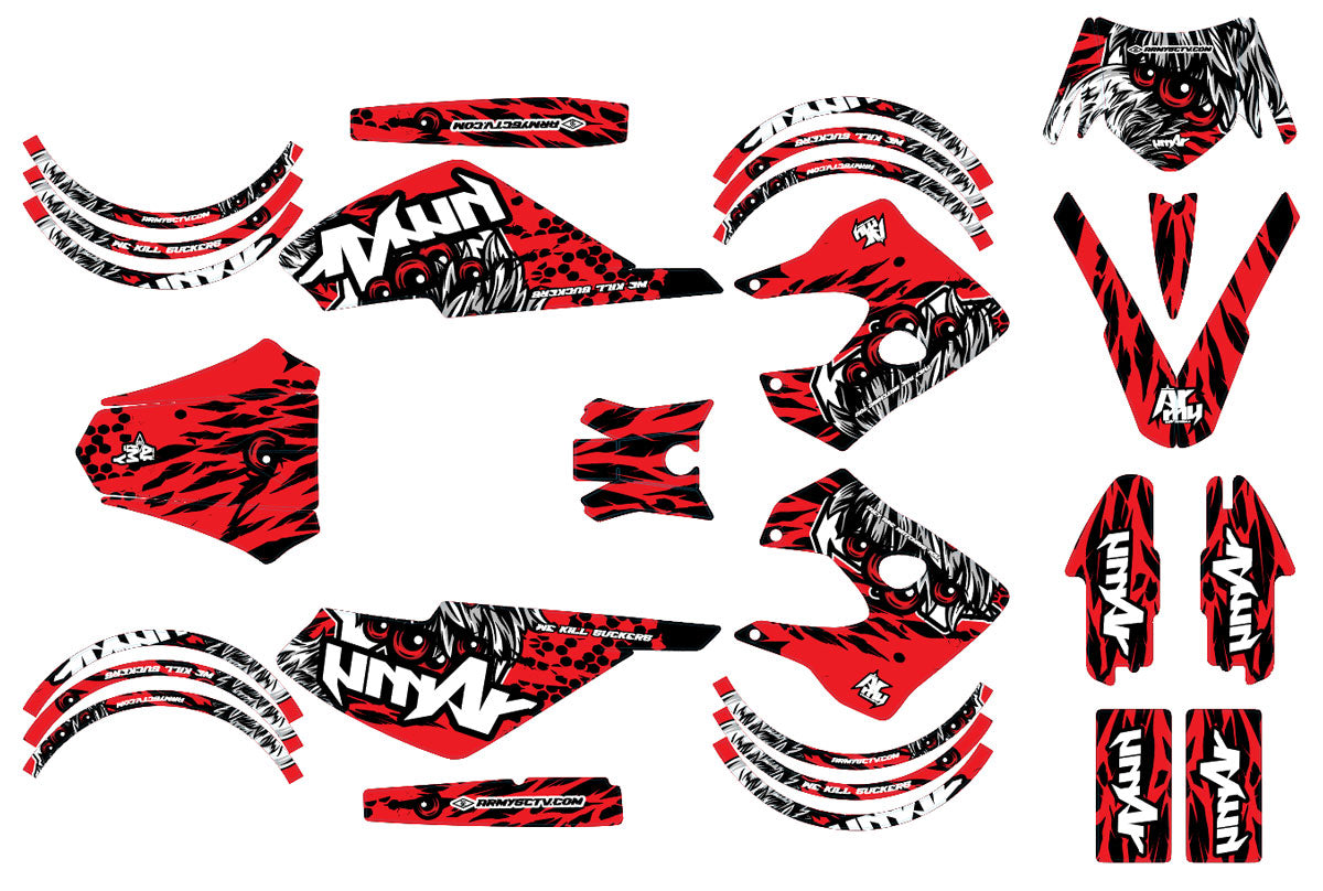 50cc Graphic decals Derbi Senda X-race/X-treme Army Eyes – Originality ...