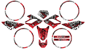 Kit déco Derbi DRD Racing 50cc Army Eyes | autocollants moto | personnalisation 50cc | armysctv