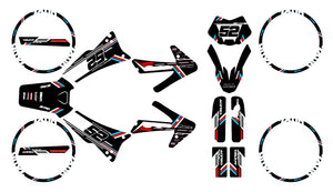 Kit déco 50cc Fantic Caballero 2013-2016 Black Cat | autocollants moto | personnalisation 50cc | armysctv