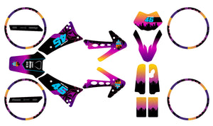 Kit déco 50cc Fantic Caballero 2013-2016 Miami | autocollants moto | personnalisation 50cc | armysctv