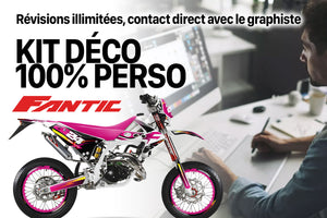 Kit déco 100% Fantic Caballero 50cc 2013-2016 | autocollants moto | personnalisation 50cc | armysctv