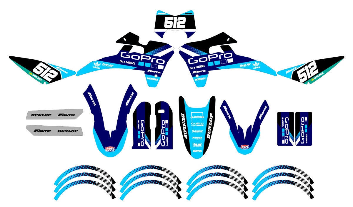 Kit déco Fantic 50cc 2017-2022 Hero | autocollants moto | personnalisation 50cc | armysctv