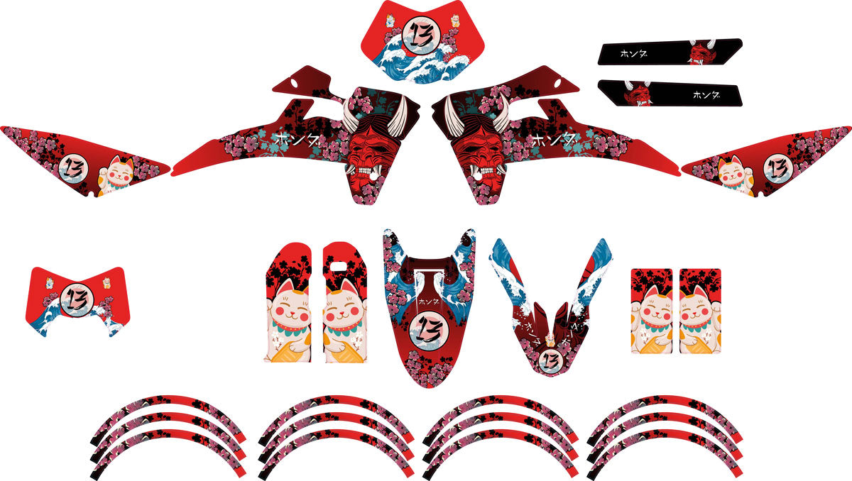 Kit pegatinas Fantic 50cc 2017-2022 Ejército Arigato | pegatinas para moto | personalización 50cc | armysctv