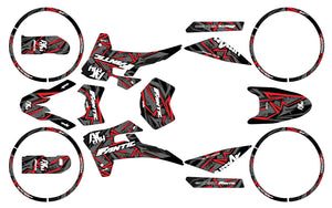 Kit déco Fantic 50cc 2017-2022 Army Redrum | autocollants moto | personnalisation 50cc | armysctv
