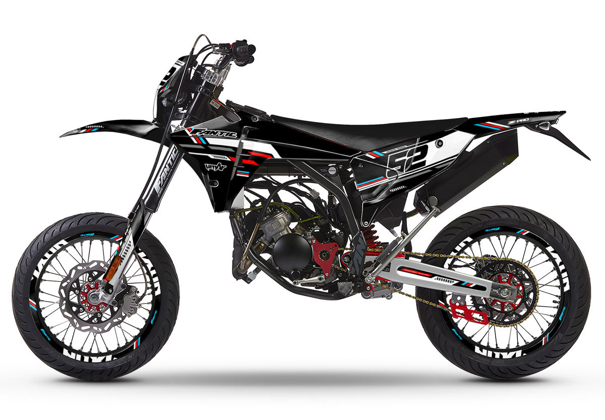 Kit déco Fantic 50cc 2023-2025 Black Cat | autocollants moto | personnalisation 50cc | armysctv