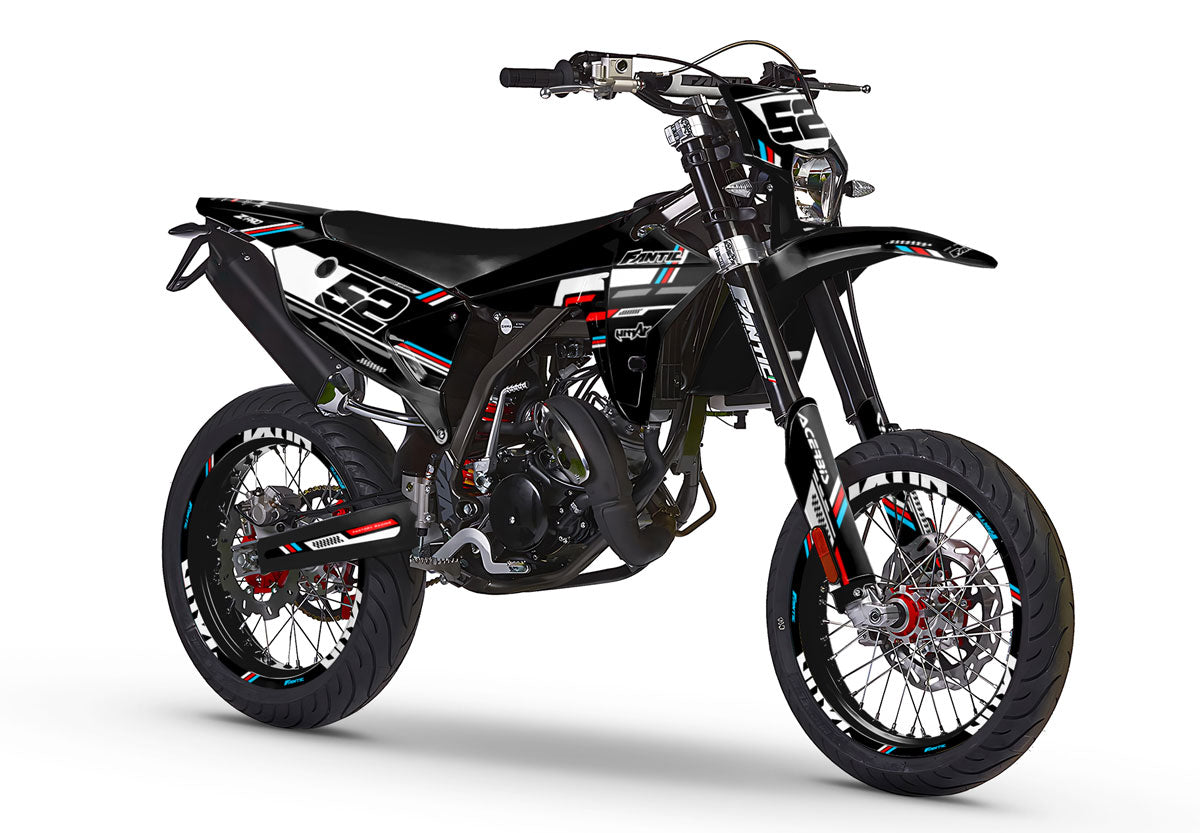 Kit déco Fantic 50cc 2023-2025 Black Cat | autocollants moto | personnalisation 50cc | armysctv