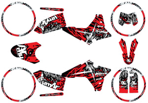 Kit déco Fantic 50cc 2023-2025 Army Eyes | autocollants moto | personnalisation 50cc | armysctv