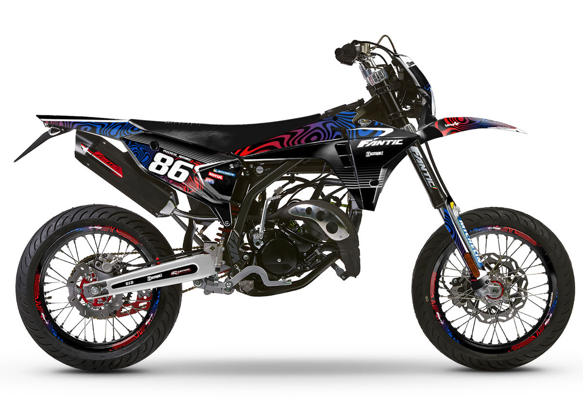 Kit déco Fantic 50cc 2023-2025 Fluid | autocollants moto | personnalisation 50cc | armysctv