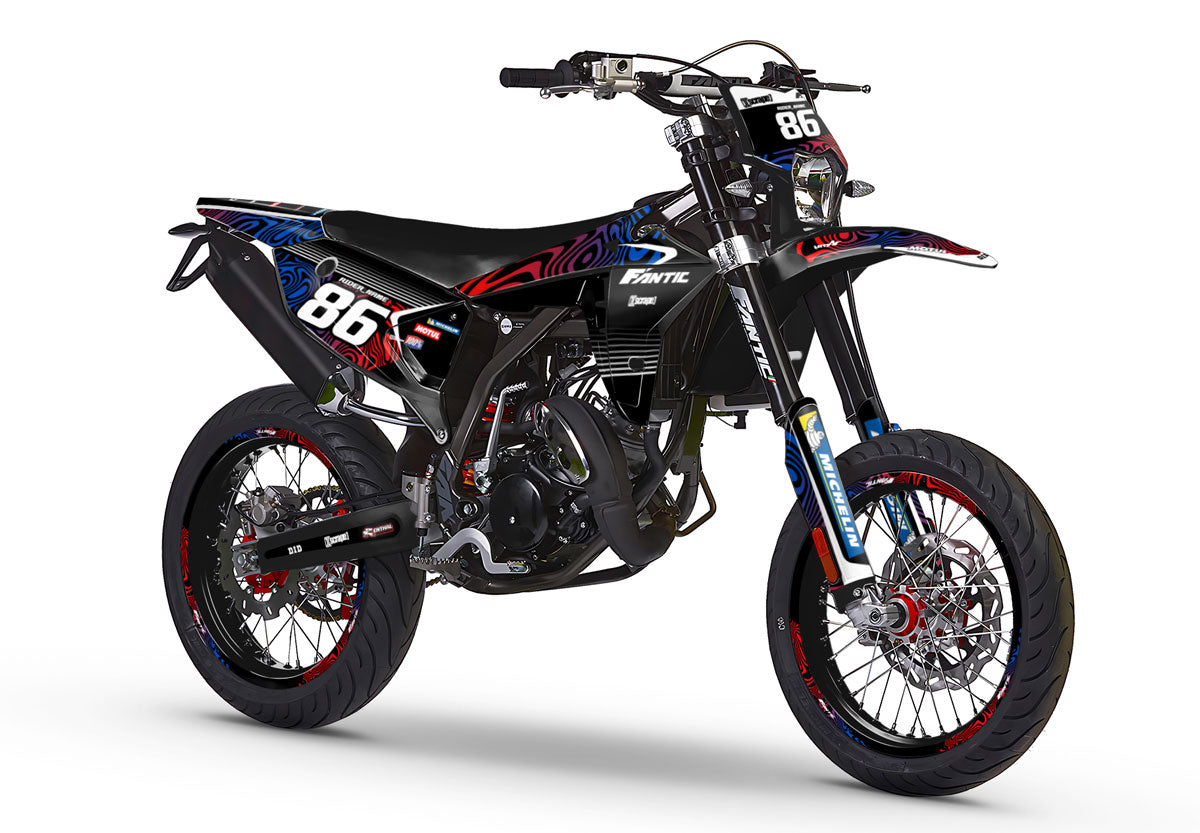 Kit déco Fantic 50cc 2023-2025 Fluid | autocollants moto | personnalisation 50cc | armysctv