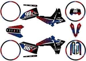 Kit déco Fantic 50cc 2023-2025 Fluid | autocollants moto | personnalisation 50cc | armysctv