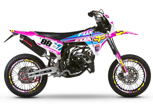 Kit déco Fantic 50cc 2023-2025 Pink Fox | autocollants moto | personnalisation 50cc | armysctv