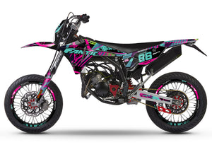 Kit déco Fantic 50cc 2023-2025 Pinkster | autocollants moto | personnalisation 50cc | armysctv