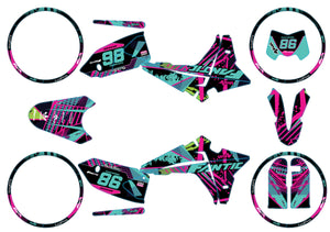 Kit déco Fantic 50cc 2023-2025 Pinkster | autocollants moto | personnalisation 50cc | armysctv