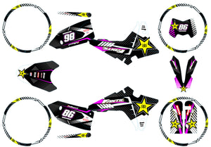 Kit déco Fantic 50cc 2023-2025 Rockstar | autocollants moto | personnalisation 50cc | armysctv