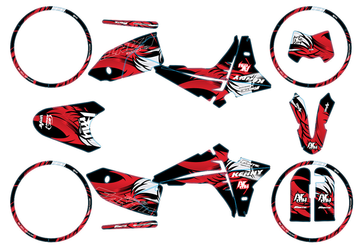 Kit déco Fantic 50cc 2023-2025 Army Runz | autocollants moto | personnalisation 50cc | armysctv