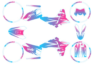 Kit déco Fantic 50cc 2023-2025 X-Fast | autocollants moto | personnalisation 50cc | armysctv