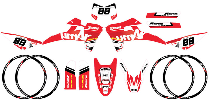 Kit déco 50cc MBK Booster / Yamaha BW's 2004-2018 Army Red – armysctv