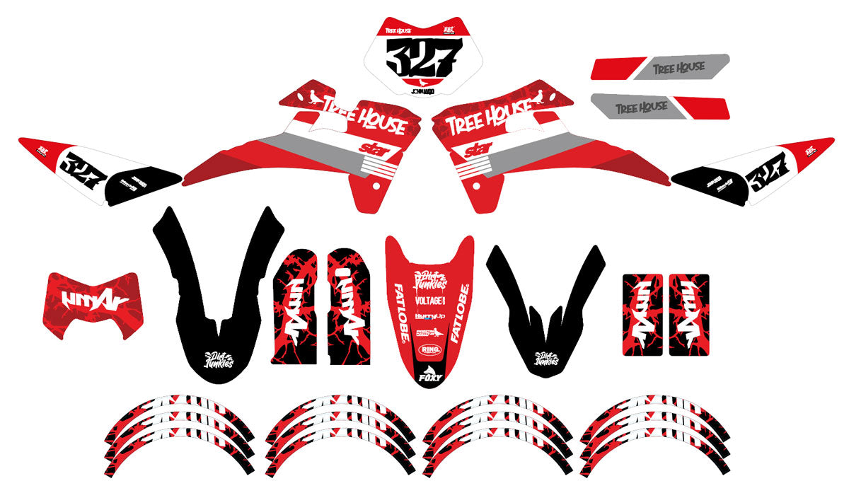 Kit pegatinas Fantic 50cc 2017-2022 Crew | pegatinas para moto | personalización 50cc | armysctv