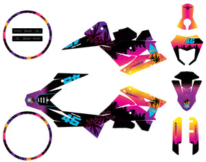 Kit déco Generic Trigger SM 50cc 2006-2018 Miami | autocollants moto | personnalisation 50cc | armysctv