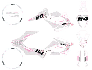 Kit déco Generic Trigger SM 50cc 2006-2018 Army Sakura | autocollants moto | personnalisation 50cc | armysctv