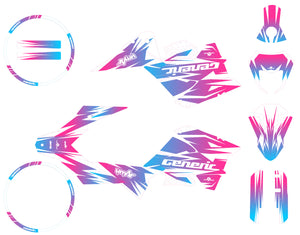 Kit déco Generic Trigger SM 50cc 2006-2019 Xfast | autocollants moto | personnalisation 50cc | armysctv