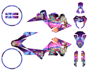 Kit déco Generic Trigger SM 50cc 2006-2018 Vice City | autocollants moto | personnalisation 50cc | armysctv