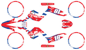 Kit déco 50cc Gilera SMT 2018-2025 Pramac Racing | autocollants moto | personnalisation 50cc | armysctv