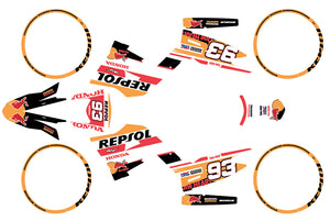 Kit déco 50cc Gilera SMT 2018-2025 Honda Repsol | autocollants moto | personnalisation 50cc | armysctv