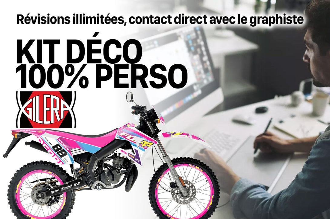 Kit déco 100% perso Gilera SMT/RCR 50cc 2004-2010