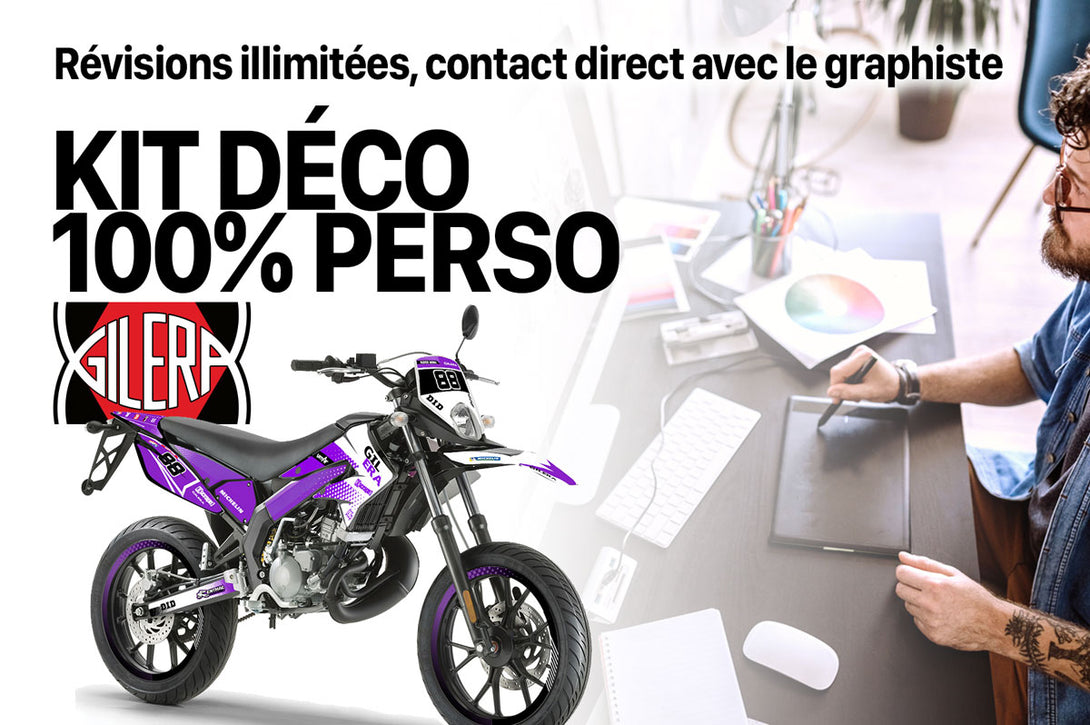 Kit déco 100% perso Gilera SMT/RCR 50cc 2011-2017