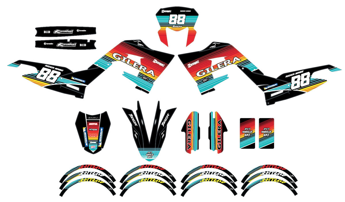Dekor kit 50cc Gilera SMT 2018-2025 Bikelife | Motorradaufkleber | Personalisierung 50cc | armysctv