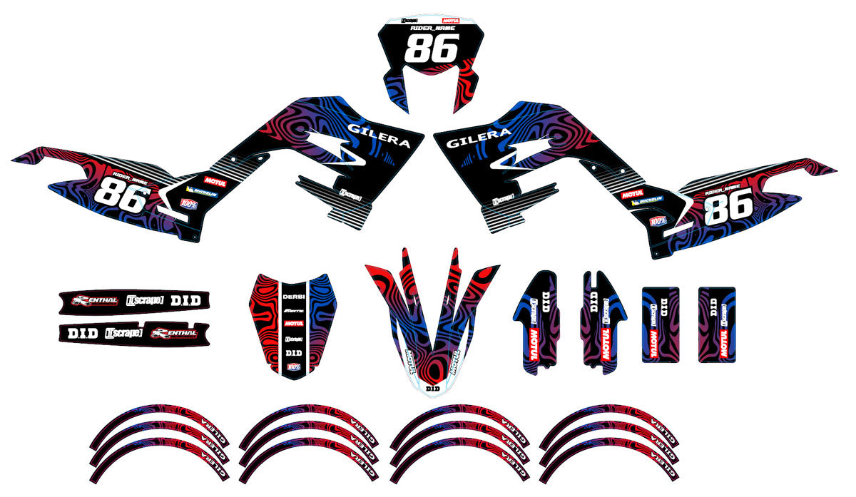 Dekor kit 50cc Gilera SMT 2018-2025 Army Fluid | Motorradaufkleber | Personalisierung 50cc | armysctv