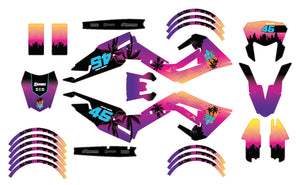 Kit déco 50cc Gilera SMT 2018-2025 Miami | autocollants moto | personnalisation 50cc | armysctv