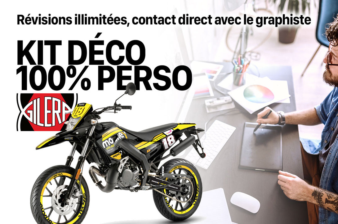 Kit déco 100% perso Gilera SMT/RCR 50cc 2018-2025