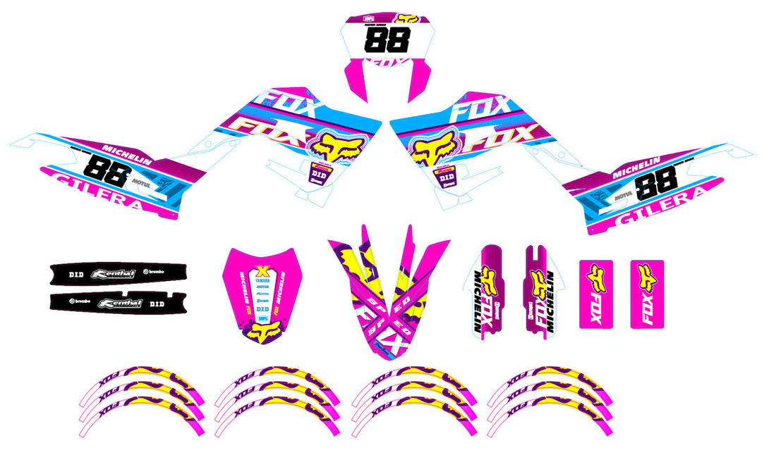 Kit déco 50cc Gilera SMT 2018-2025 Pink Fox