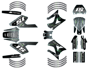 Kit déco 50cc Gilera RCR/SMT 2004-2010 Kawi | autocollants moto | personnalisation 50cc | armysctv