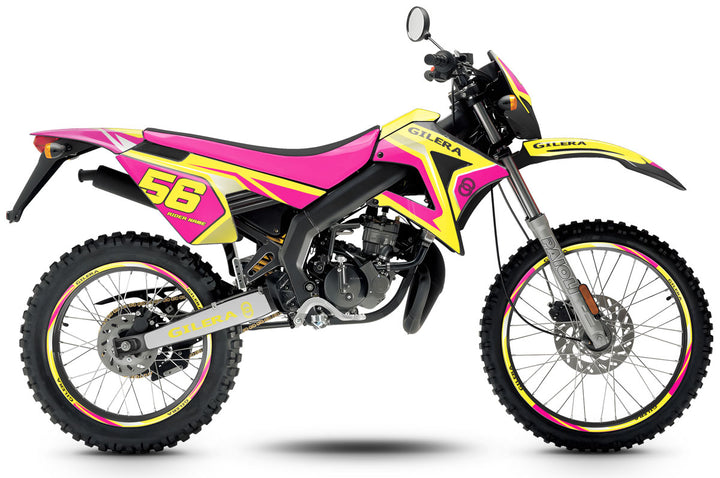 50cc Graphic decals Gilera RCR/SMT Factory Style – Professional