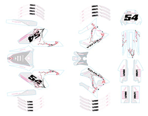 Kit déco 50cc Gilera RCR/SMT 2004-2010 Sakura | autocollants moto | personnalisation 50cc | armysctv