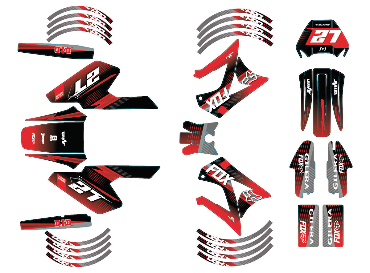 Kit déco 50cc Gilera RCR/SMT 2004-2010 Septième | autocollants moto | personnalisation 50cc | armysctv