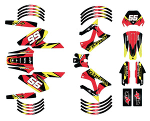 Kit déco 50cc Gilera RCR/SMT 2004-2010 Stream | autocollants moto | personnalisation 50cc | armysctv