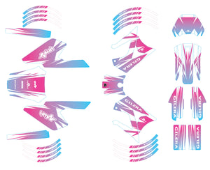 Kit déco 50cc Gilera RCR/SMT 2004-2010 X-Fast | autocollants moto | personnalisation 50cc | armysctv