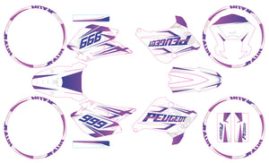 Kit déco 50cc Peugeot XP6 2004-2010 Cold | autocollants moto | personnalisation 50cc | armysctv