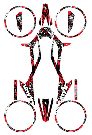 Kit déco Beta RR 50 Motard 2021-2025 Army Eyes | autocollants moto | personnalisation 50cc | armysctv