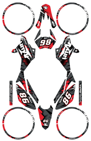 Kit déco Beta RR 50 Motard 2011-2020 Army Speeder | autocollants moto | personnalisation 50cc | armysctv