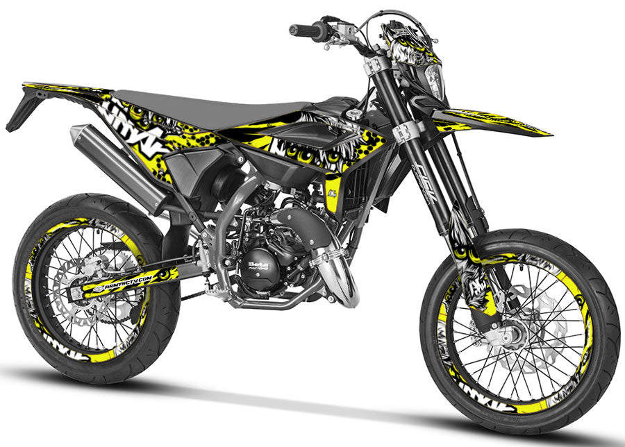 Kit déco Beta RR 50 Motard 2021-2025 Army Eyes | autocollants moto | personnalisation 50cc | armysctv