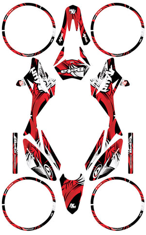 Kit déco Beta RR 50 Motard 2011-2020 Army Runz | autocollants moto | personnalisation 50cc | armysctv