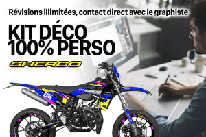 Kit déco 100% perso Sherco 50cc 2017-2025 | autocollants moto | personnalisation 50cc | armysctv