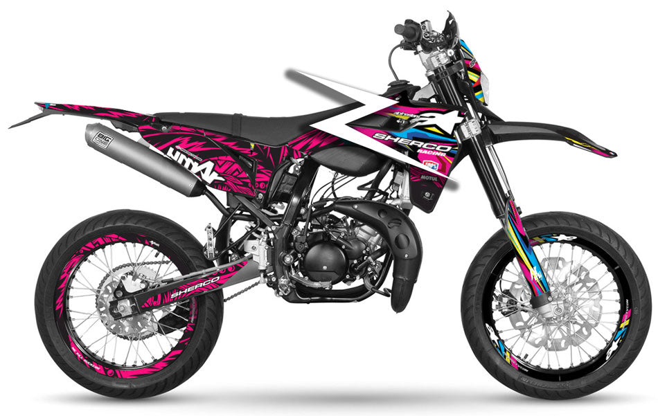 Kit pegatinas 100% personalizado Sherco 50cc 2017-2025 | pegatinas para moto | personalización 50cc | armysctv